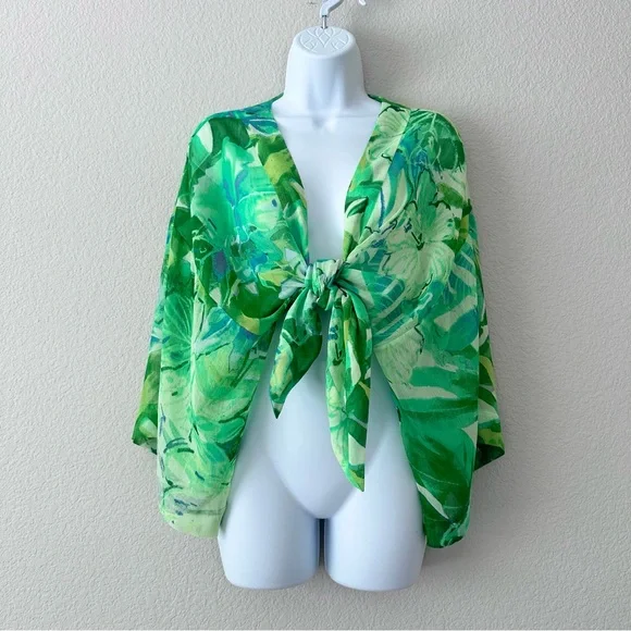 Vintage Tropical Print Kimono Top - Picture 6 of 6